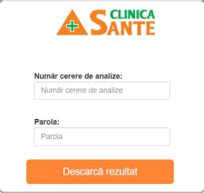 Rezultate analize medicale Clinica Sante